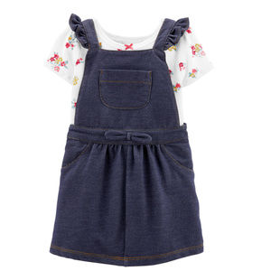 Baby Girl Floral Bodysuit & Jumper Set Clothes